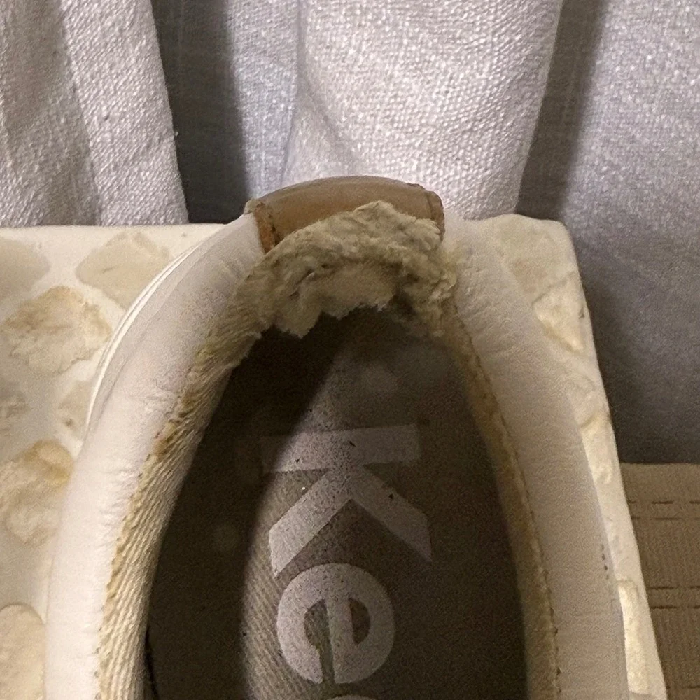 Keds Womens WH68090 Cream Gold Leather‎ Platform Sneakers Size 7.5